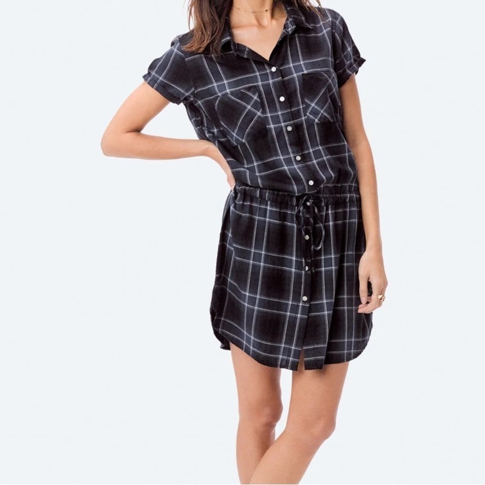 Lovestitch Peyton Plaid Shirt Dress